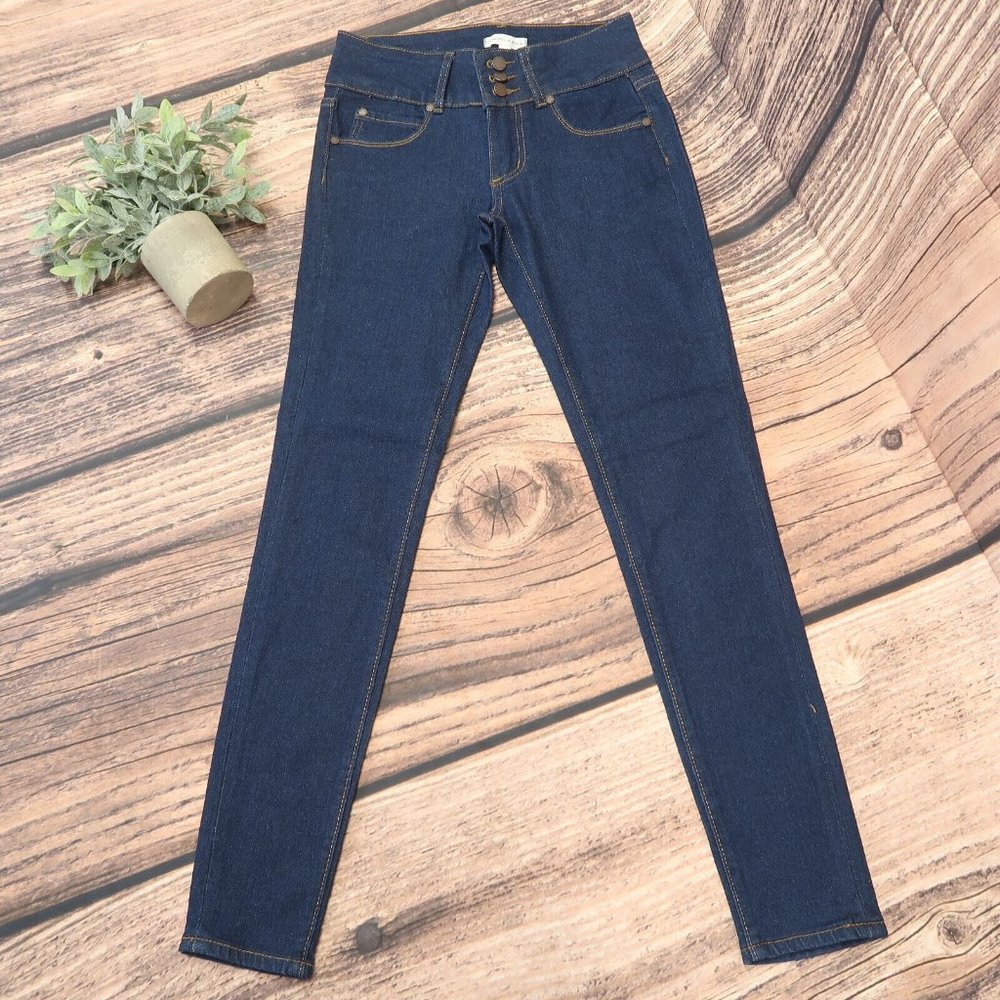 Kendall + Kylie Jeans Womens The Skyscraper High Rise Stretch Denim Pants 1/2